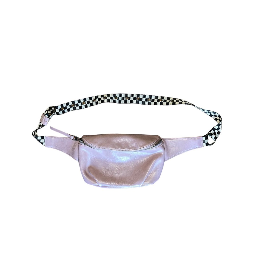 Checkered Purple Crossbody Fanny Pack